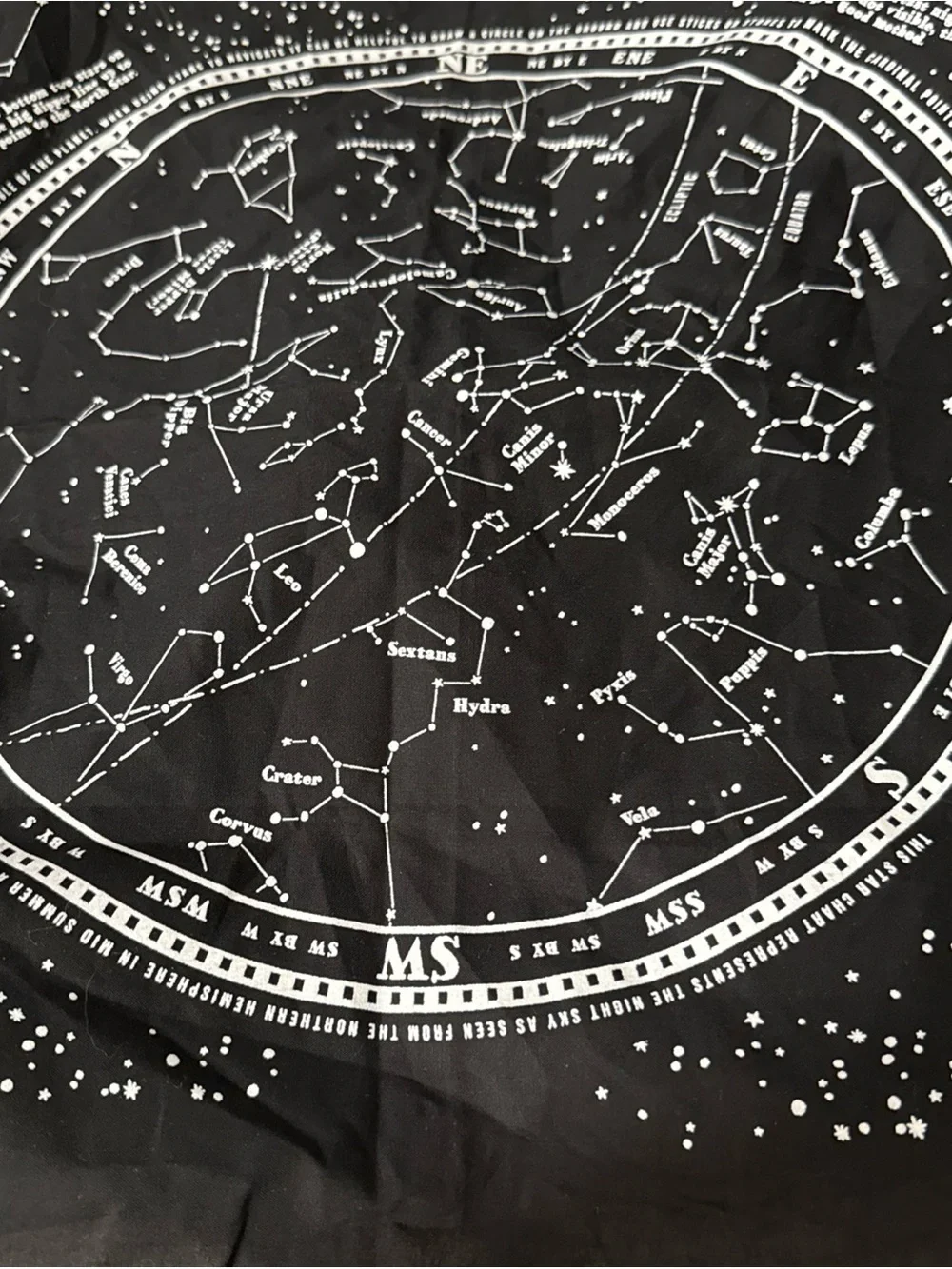 Constellation Star Map Scarf Colter Co Black & White